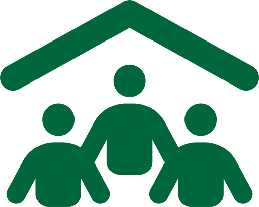 family with roof
