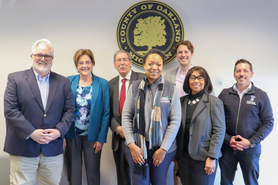 Photo of Commissioners Robert Smiley, Gwen Markham, Philip Weipert, Yolanda Smith Charles, Brendan Johnshon, Linnie Taylor, and William Miller.