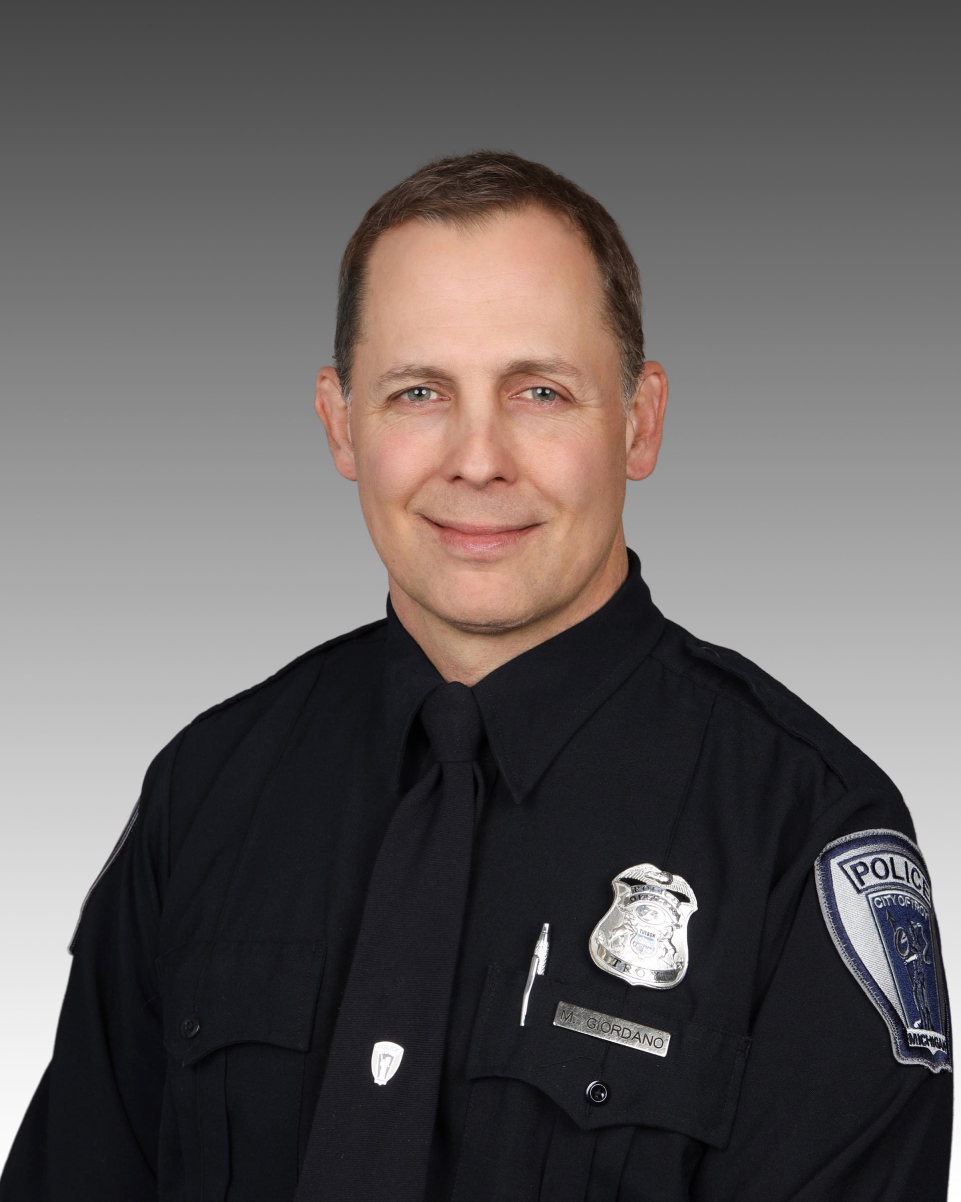 police officer mike Giordano in uniform