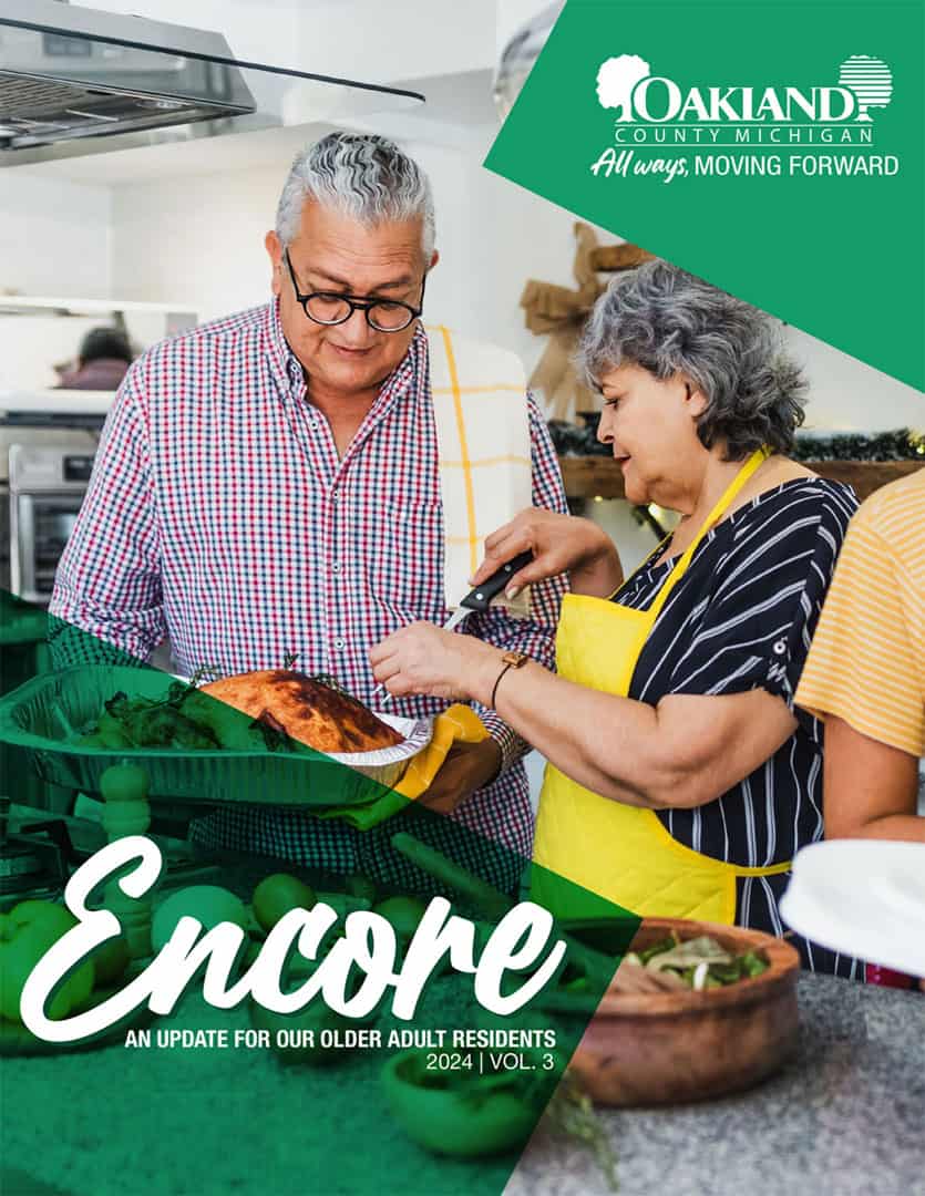 Oakland County Older Adults newsletter cover 2024 Encore Vol 3