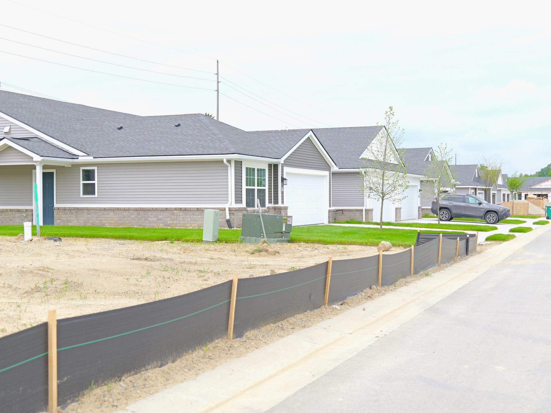 Soil Erosion Silt Fence in neighborhood