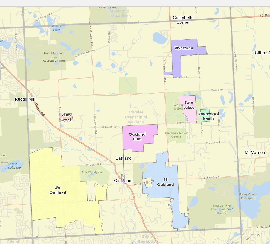 Map of Oakland Township