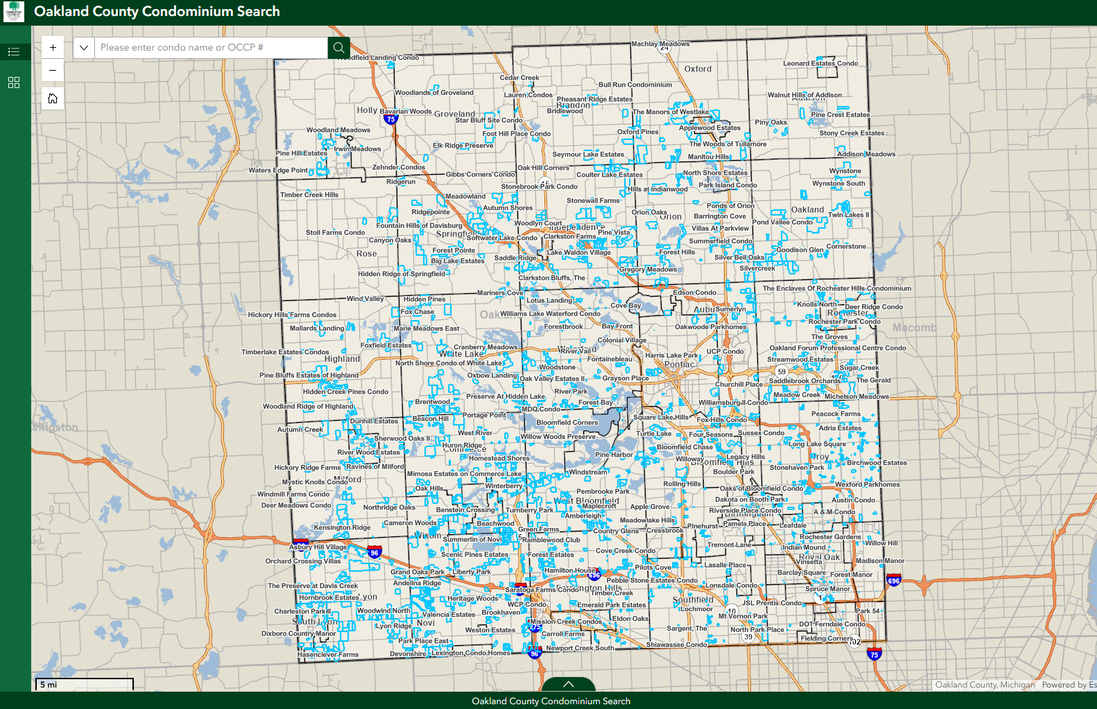 Oakland County Condominium Search