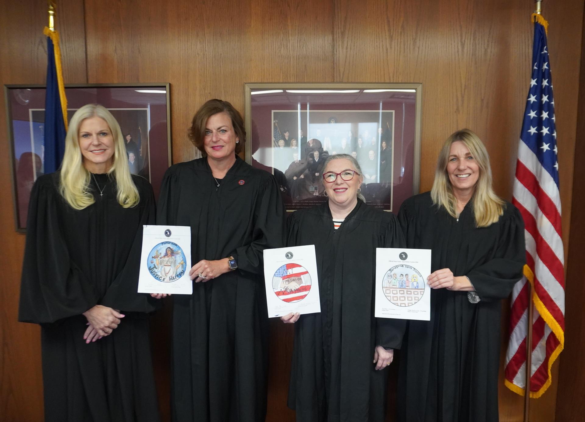 From Left to Right - Judge Tricia Dare, Judge Lisa Gorcyca, Judge Lorie N. Savin, Judge Julie A. McDonald