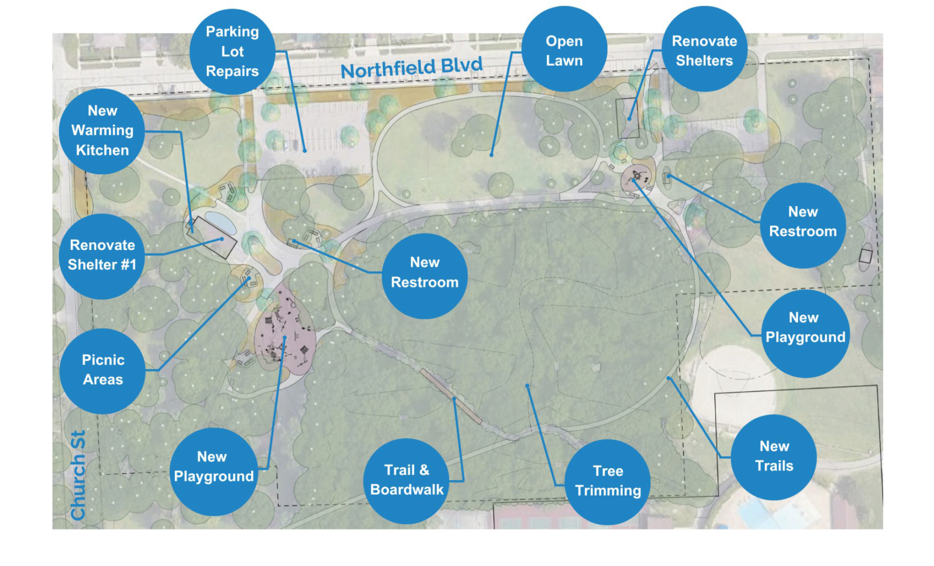 Oak Park Woods at Shepherd Park schematic design closeup