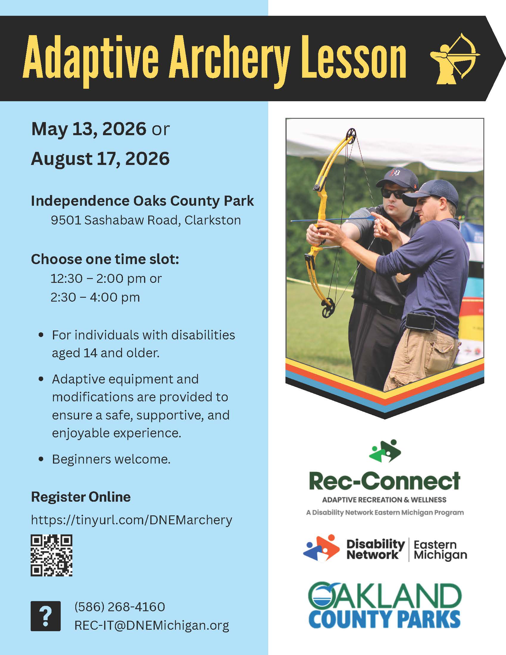 Adaptive Archery Lesson Flyer