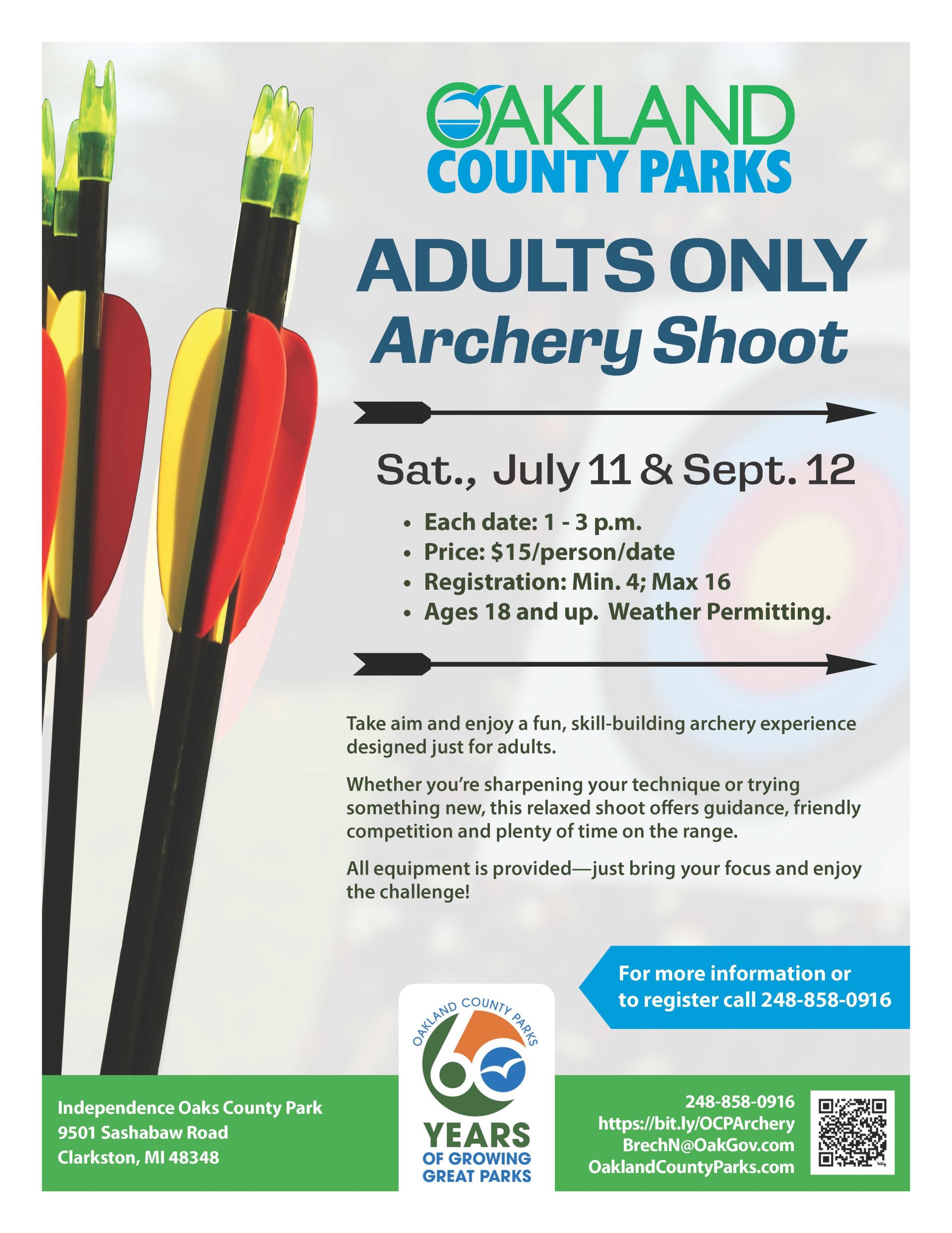 Adults Only Archery Shoot Flyer