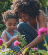 cal _mother and daughter planting flowers