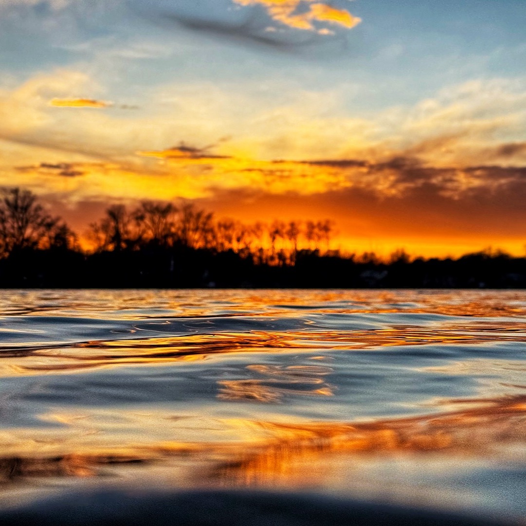 Golden sunset at White Lake