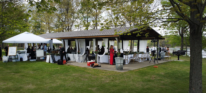 Lake View pavilion Addison Oaks park