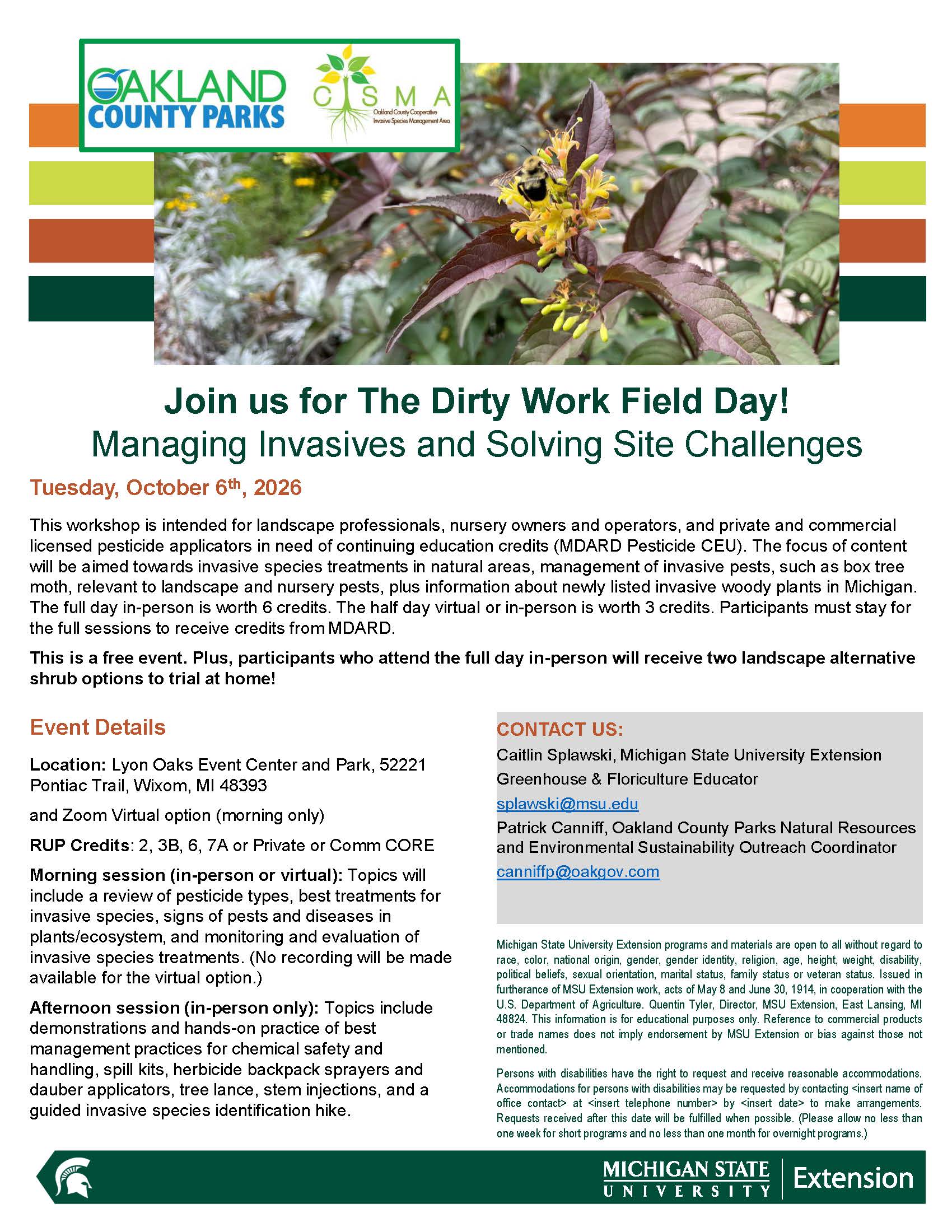 Dirty Work Field Day Flyer Page 1